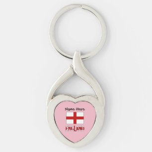Llavero Inglaterra y bandera inglesa personalizados 