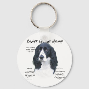 Llavero Inglés Springer Spaniel (blk) Diseño de historia
