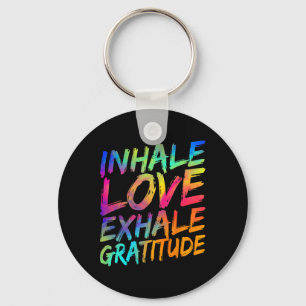 Llavero Inhala Amor Exhala Gratitud Yoga Meditación Espiri