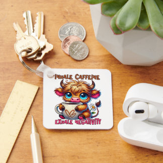 Llavero Inhala cafeína, exhala negatividad 