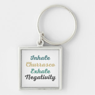 Llavero Inhale Churrasco Exhale Negatividad Keychain