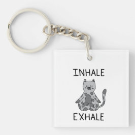 Llavero Inhale Exhale Yoga Cat