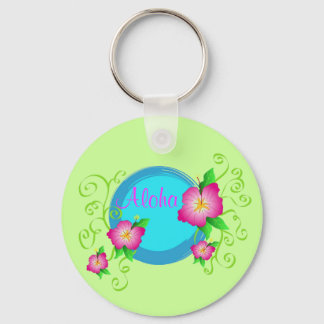 Llavero Inhibisco rosa - Keychain