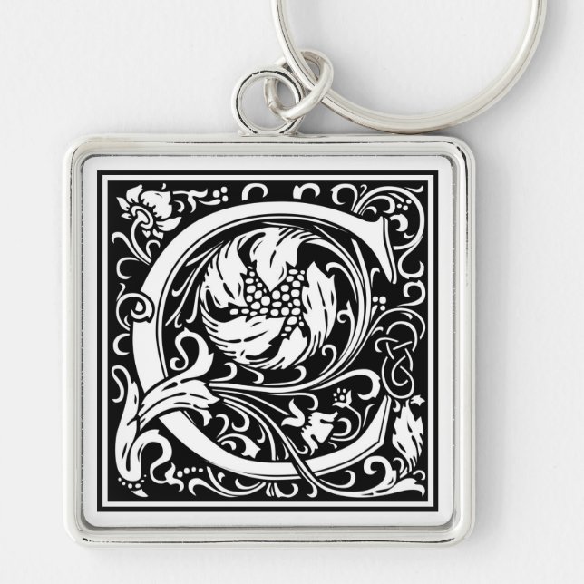 Llavero Inicial decorativa "C" de la letra (Frente)