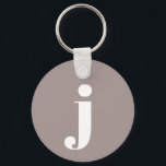 Llavero Inicial monogramado minimalista en Taupe Brown<br><div class="desc">Inicial minimalista Monogramado en la cadena de claves Taupe Brown - Por favor,  envíeme un mensaje si necesita ayuda con la colocación de la carta.</div>