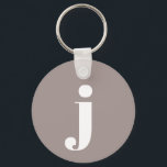 Llavero Inicial monogramado minimalista en Taupe Brown<br><div class="desc">Inicial minimalista Monogramado en la cadena de claves Taupe Brown - Por favor,  envíeme un mensaje si necesita ayuda con la colocación de la carta.</div>