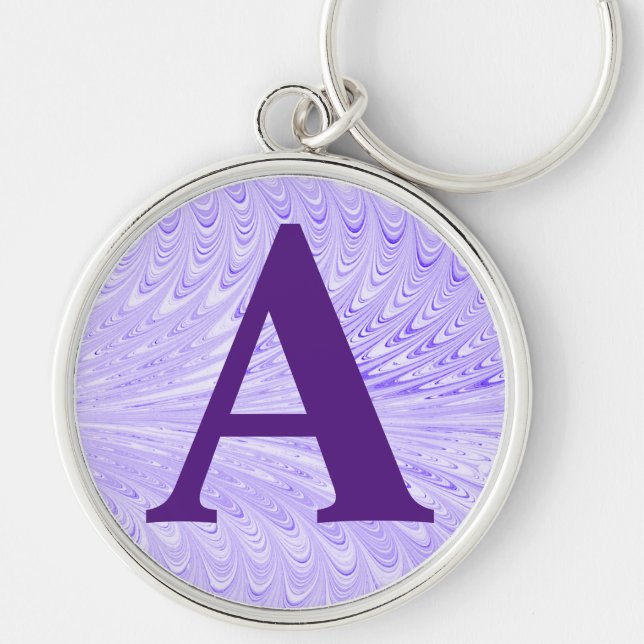 Llavero Inicial personalizado con papel de mármol victoria (Frente)