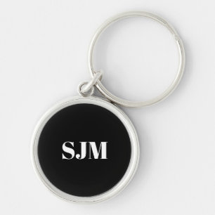 Llavero Iniciales de monograma de Personalizado blanco min