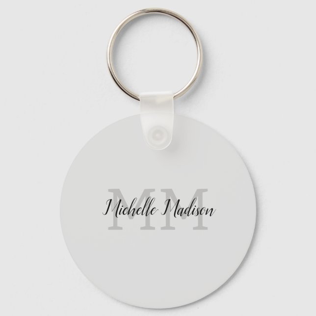 Llavero Iniciales de nombres de escritura a mano modernos  (Anverso)
