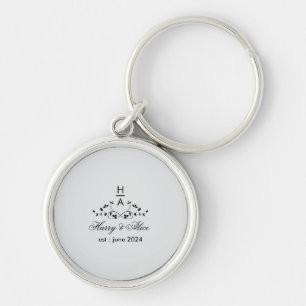 Llavero Iniciales de parejas de monogramas bodas