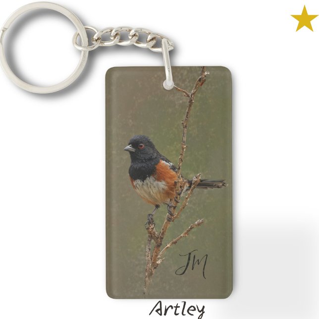 Llavero Iniciales de Personalizados de pintura de aves loc (Subido por el creador)