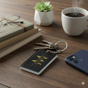 Llavero Iniciales Personalizadas con Nombre en Acrílico El