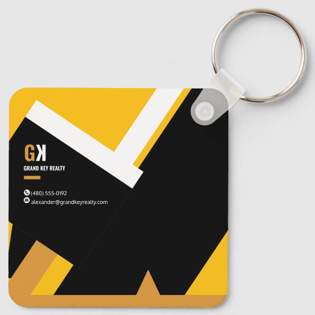 Llavero Inmobiliaria | Diseño de empleados de Black & Gold (Reverso )