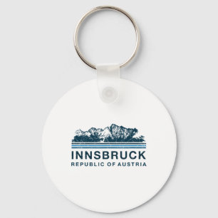 Llavero Innsbruck Austria Montañas Austriaco Esquí Vintag