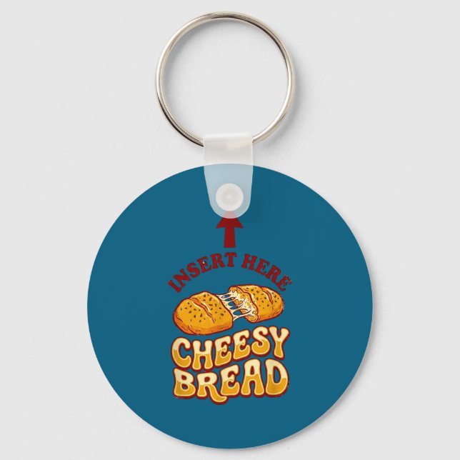 Llavero Insert camiseta de pan con queso divertido amante  (Anverso)