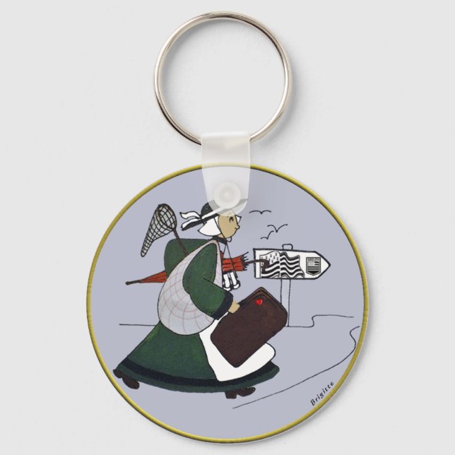 Llavero insignia agachadiza Bretaña (Anverso)