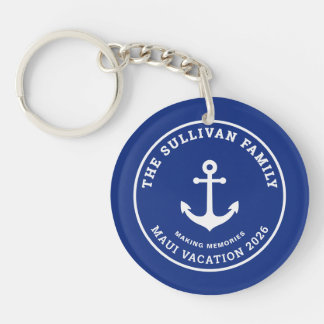 Llavero Insignia de familia del club de yate vintage perso