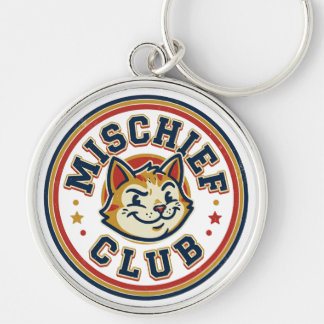 Llavero Insignia de gato guiñando del Club de Travesuras