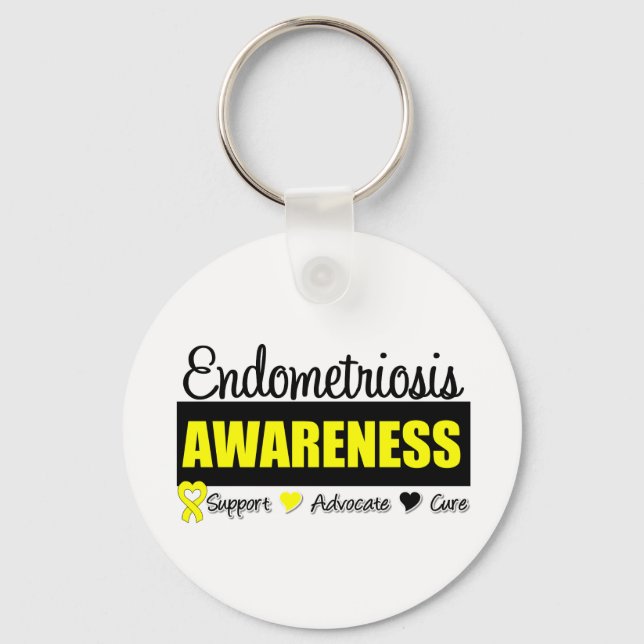Llavero Insignia de sensibilización sobre la endometriosis (Anverso)