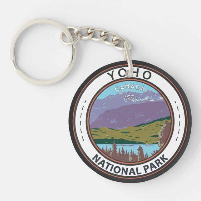 Llavero Insignia del Parque Nacional Yoho de Canadá (Frente)