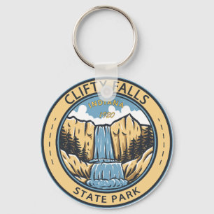 Llavero Insignia Indiana del Parque Estatal Clifty Falls