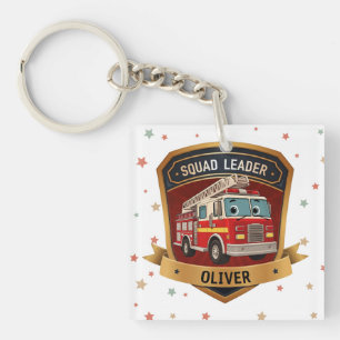 Llavero Insígnia Personalizada de Bombero Adorable