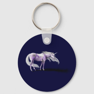 Llavero Insignia púrpura del unicornio