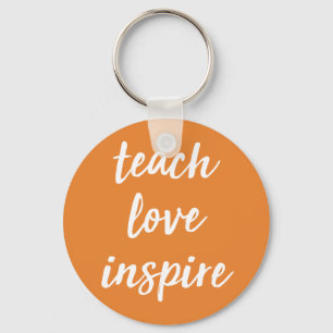Llavero Inspira amor de enseñanza Frase Inspiradora