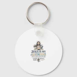 Llavero Inspiración de camiseta para peluquero de Jesús Be
