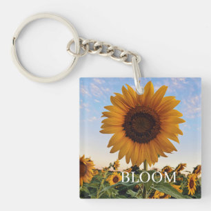 Llavero Inspiración de girasol - Arte floral de verano bri