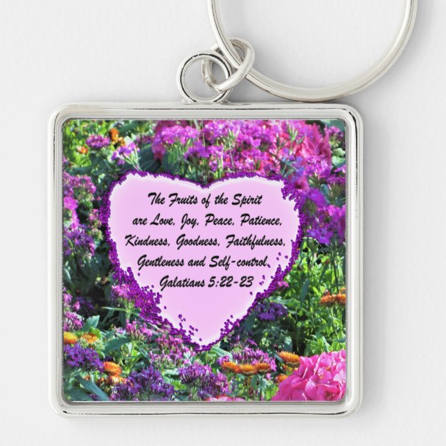 LLAVERO INSPIRACIÓN DE LOS GALATIANOS 5 KEYCHAIN FLORAL (Frente)