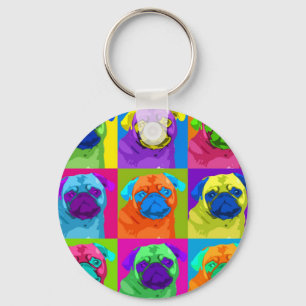 Llavero inspirado Pug Keychain