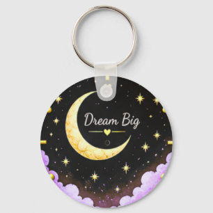 Llavero Inspirador Luna y Estrellas Sueña Grande