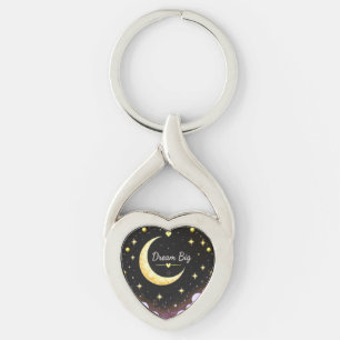 Llavero Inspirador Luna y Estrellas Sueña Grande