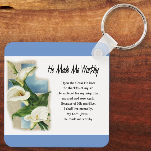 Llavero Inspirador, me hizo digno (Reverso )