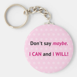Llavero Inspirador puedo y voy a rosa