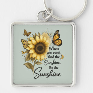 Llavero inspirador Sé el girasol/luz del sol
