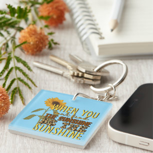 Llavero Inspirador Sea the Sunshine Sunshine Wordart