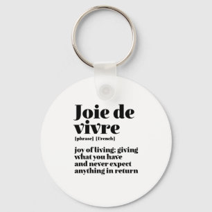 Llavero Inspiradora alegría de la vida en francés Joie Viv