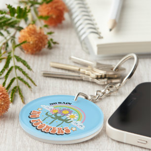 Llavero Inspiradora Sin Lluvia Sin Flores Wordart Keychain