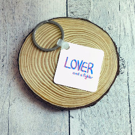 Llavero Inspirational Hand Drawn Blue and Pink Quote