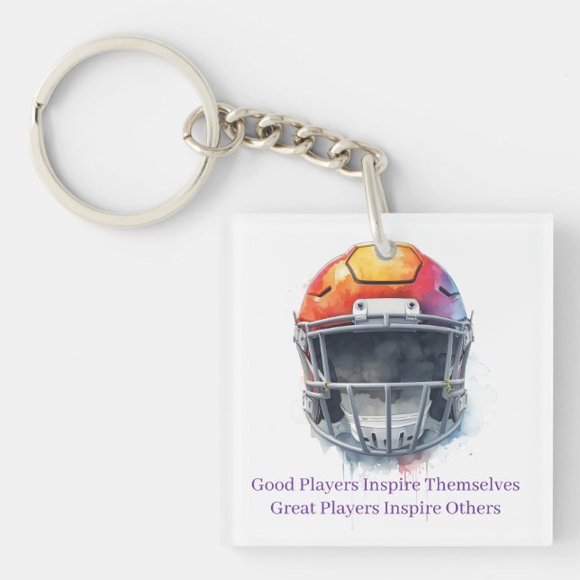 Llavero Inspirational Motivational Football Helmet  (Frente)