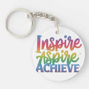 Llavero Inspire Aspire Achive Circle Keychain