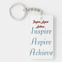 Inspire Aspire Achive Rectangle Keychain
