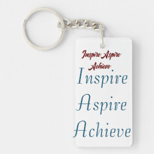 Llavero Inspire Aspire Achive Rectangle Keychain