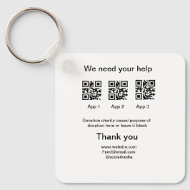 Llavero Instrucciones para la recolección de donaciones: a