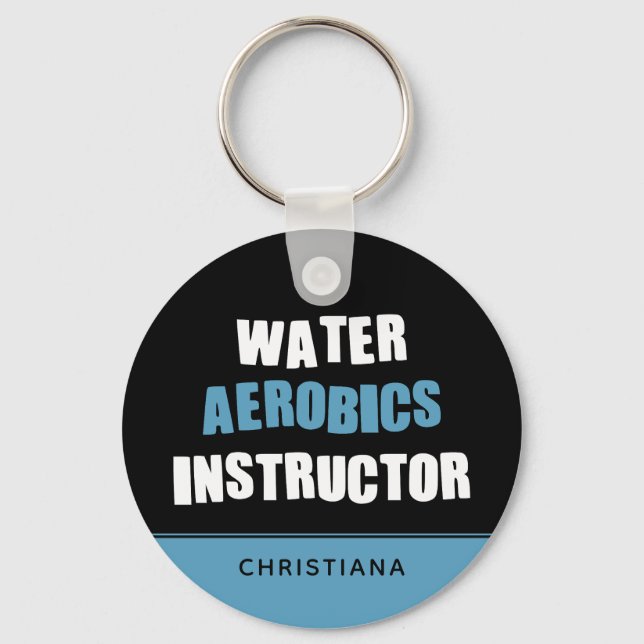 Llavero Instructor de aeróbicos de agua personalizado (Anverso)