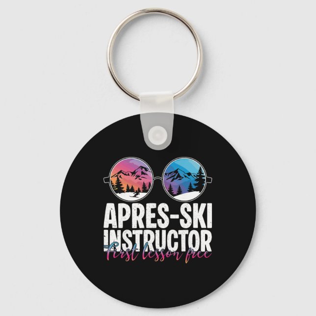 Llavero Instructor de Apres Ski Primera Lección Divertida  (Anverso)