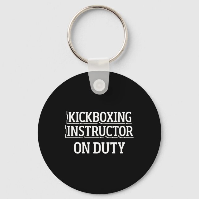 Llavero Instructor de Kickboxing Entrenamiento de Kick Box (Anverso)