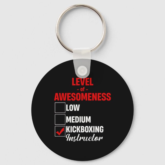 Llavero Instructor de Kickboxing Nivel de Impresionante Ar (Anverso)
